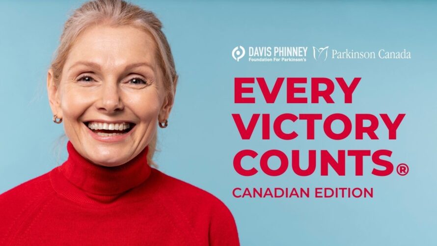 Woman smiling with text: Every Victory Counts Canadian Edition